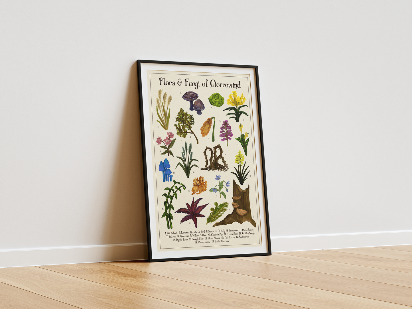 Flora & Fungi of Morrowind Part 2 | Botanical Illustration Fan Art | Art Print
