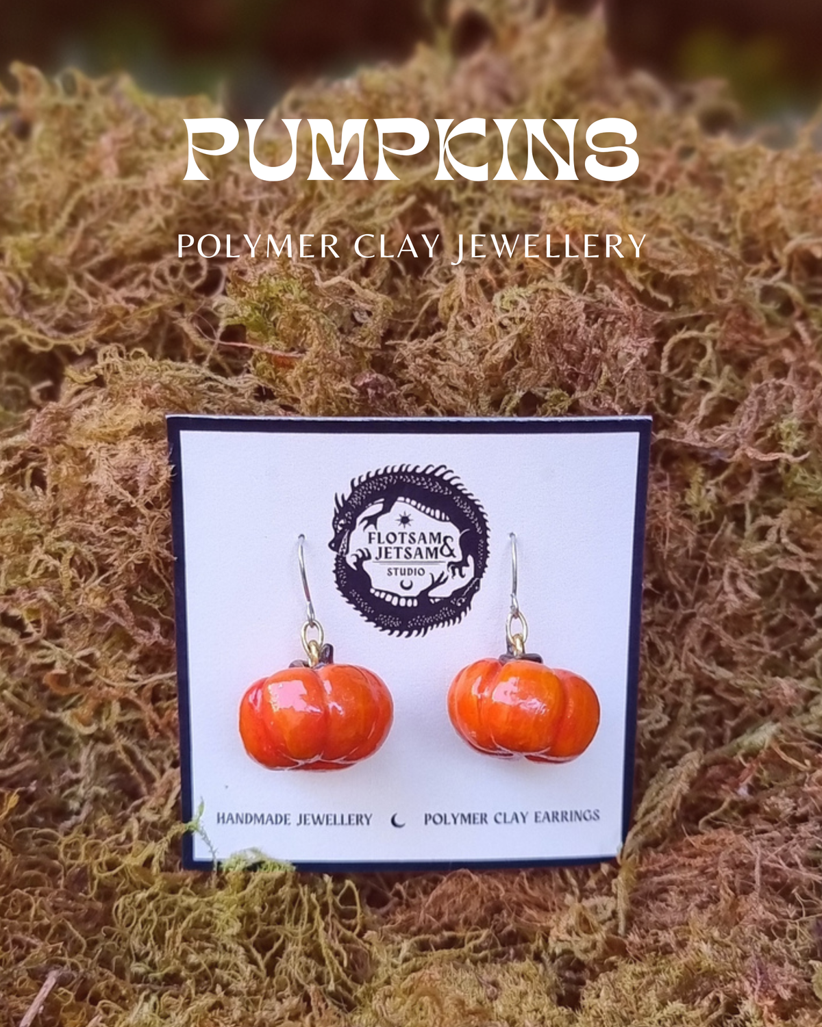 Pumpkin Earrings | Polymer Clay Wearables