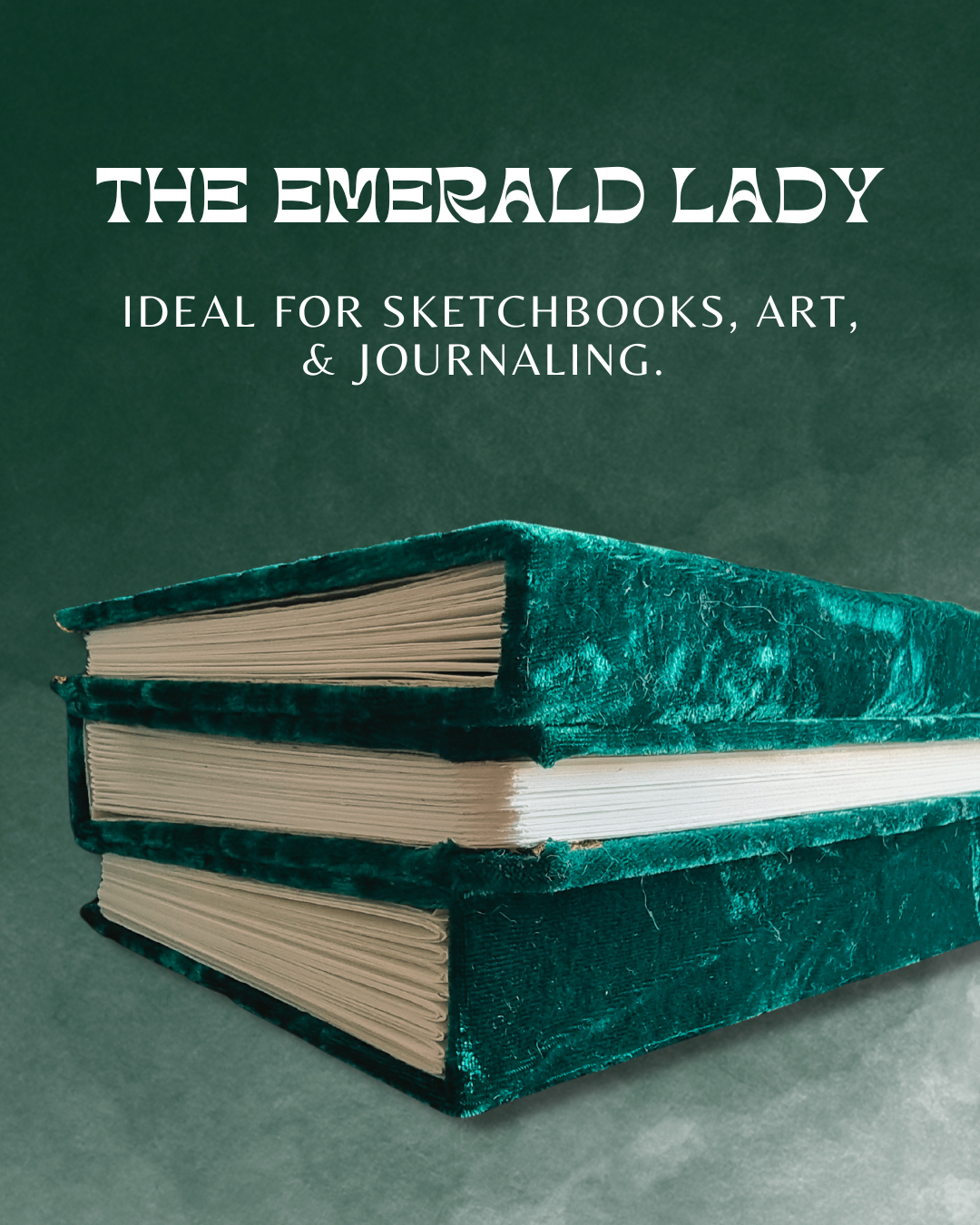 Artist Journal | The Emerald Lady | Blank Hand-bound Journal