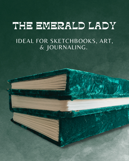 Artist Journal | The Emerald Lady | Blank Hand-bound Journal