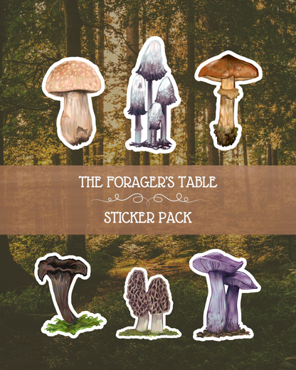 The Forager's Table | Edible Fungi of Southern Africa | Sticker Pack