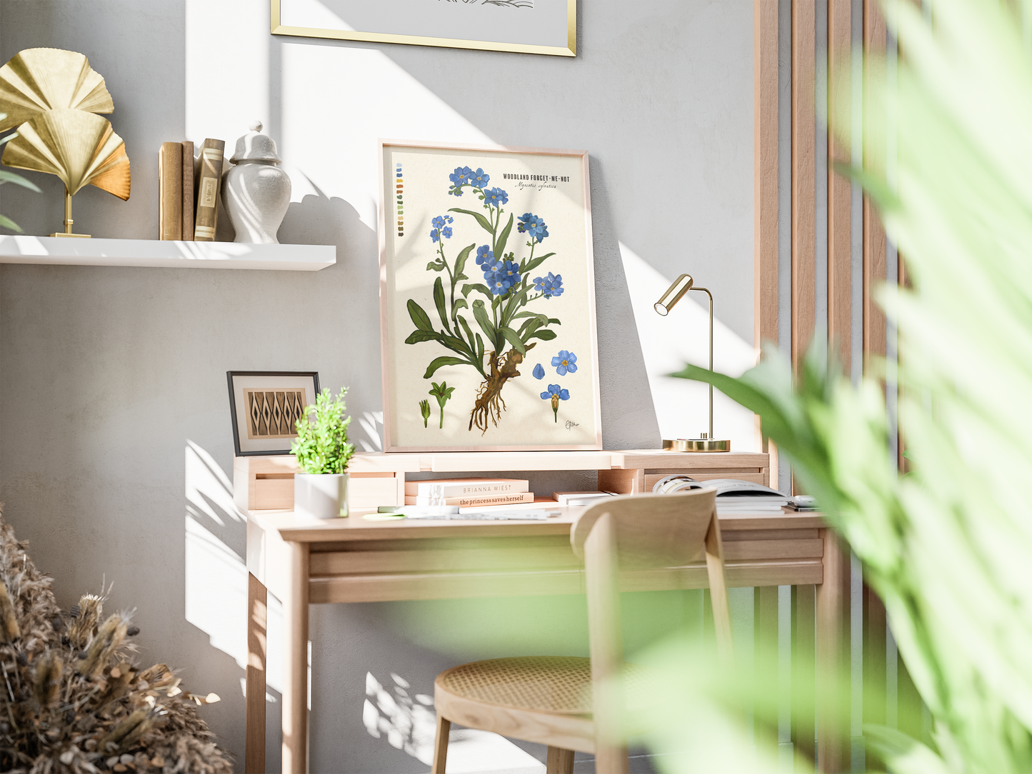 Woodland Forget-me-nots | Botanical Illustration | Art Print