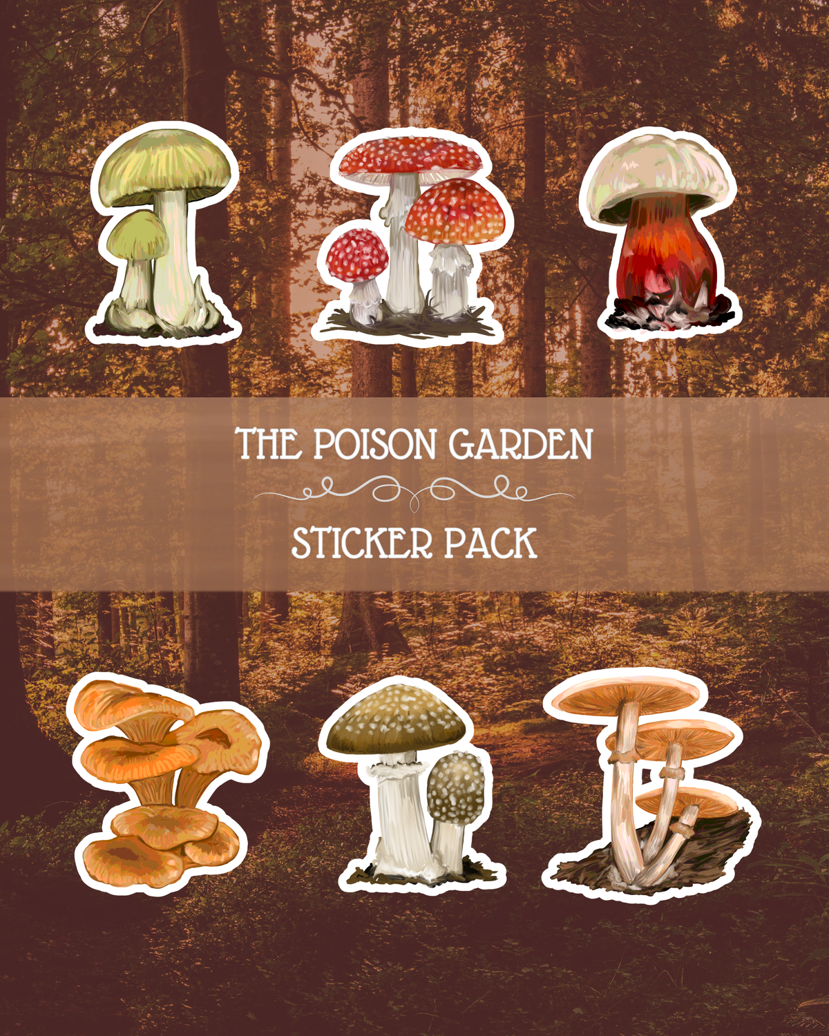 The Poison Garden | Poisonous Fungi of Southern Africa | Sticker Pack