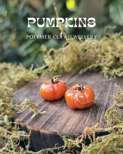 Pumpkin Earrings | Polymer Clay Wearables