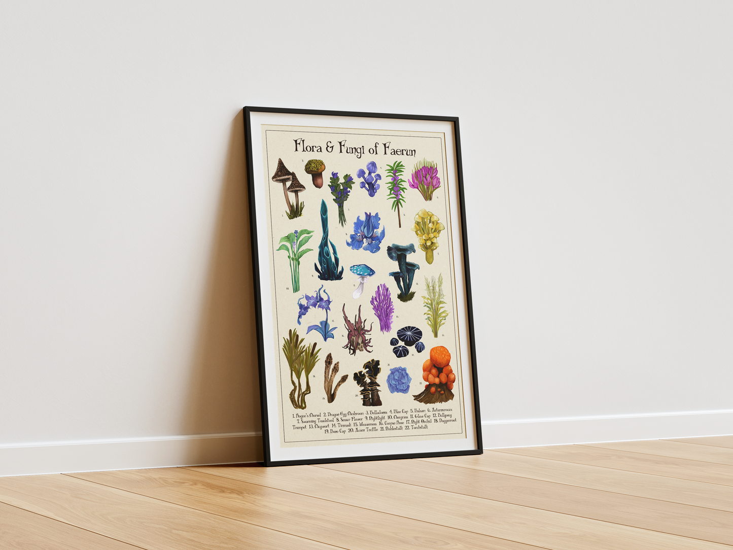 Flora & Fungi of Faerun | Botanical Fan Art Illustration | Art Print