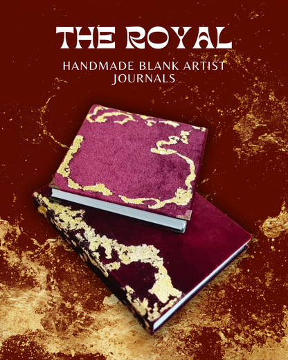 Artist Journal | The Royal | Blood Red Velvet | Blank Hand-bound Journal
